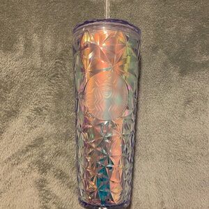 Starbucks Holographic Geometric Tumbler
